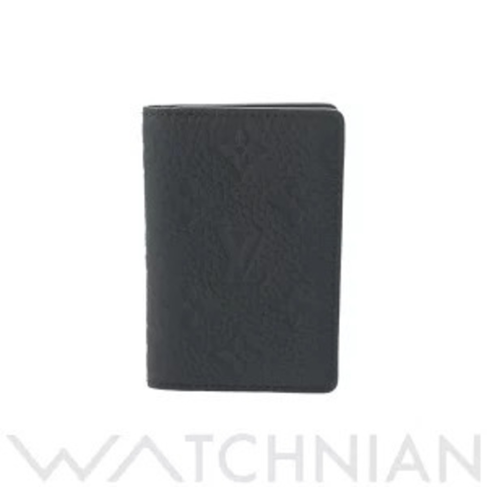 Louis Vuitton Organizer de Poche Noir Black Taurillon Leather Card Case